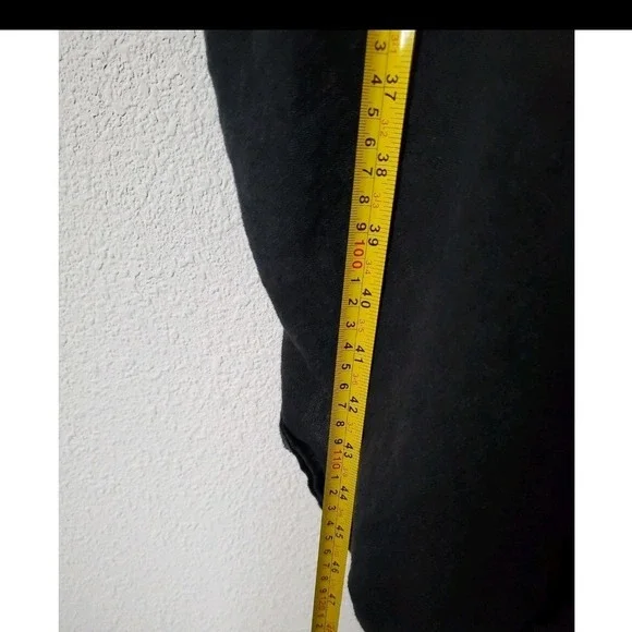 Inizio Italy Black 100% Linen Lagenlook Bubble Hem Midi Dress Womens S Art  Wear - Picture 12 of 13